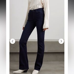 Paige Manhattan women’s blue jean dark denim bootcut stretch soft rayon blend